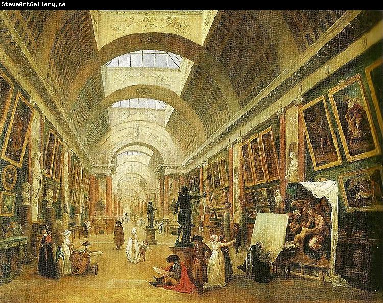 Hubert Robert Die Grand Galerie des Louvre